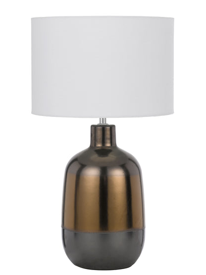 TFS CERAMIC TABLE LAMP 25wE27max D:300 H:535 line switch BRONZE / WHITE