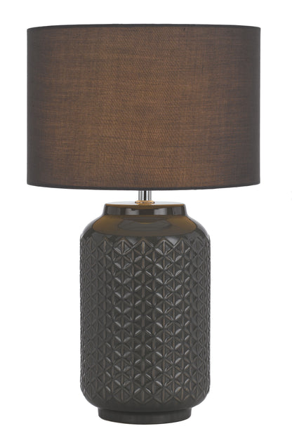 TFS CERAMIC TABLE LAMP 25wE27max H:475 D:300 GREY/GREY