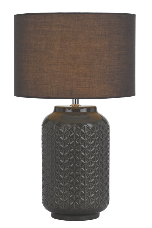 TFS CERAMIC TABLE LAMP 25wE27max H:475 D:300 GREY/GREY