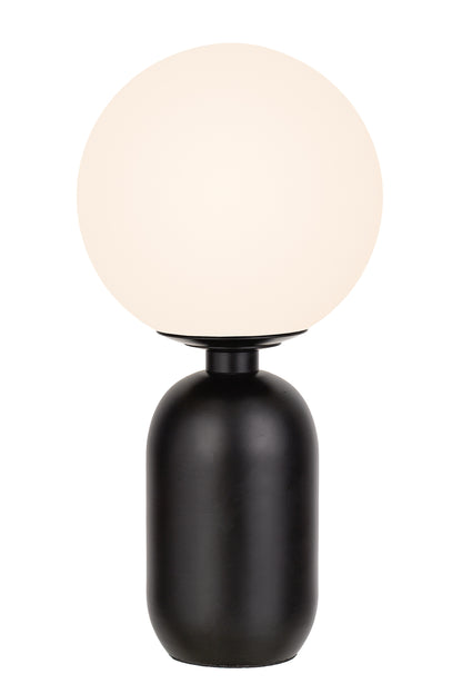 TFS TABLE LAMP 25wE14max D:200 H:400 cable2.0 line swt BLACK/OPAL MATT