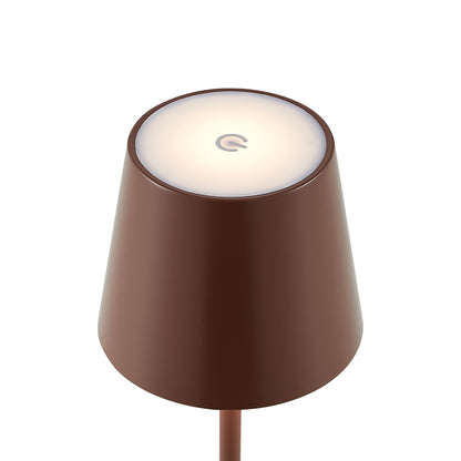 TFS RECHARGEABLE TABLE LAMP 3wLED D108 H380 IP54 1.5M 3000 K 300LM 2X2000mah BROWN SATIN