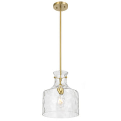 Altolux TFS 1LT PENDANT 25wE27max D:280 H:330 ROD 1.5m ANT GOLD / CLEAR WATER STREAK
