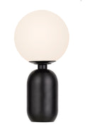 TFS TABLE LAMP 25wE14max D:200 H:400 cable2.0 line swt BLACK/OPAL MATT