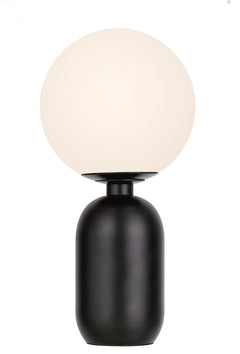 TFS TABLE LAMP 25wE14max D:200 H:400 cable2.0 line swt BLACK/OPAL MATT