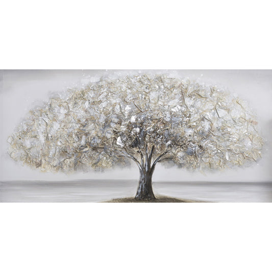 Silver Tree Hand Painting Picture