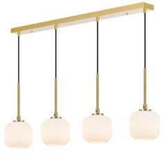 TFS 4 PENDANT 4*3wG9 NON-DIM L900D110cab2.0 ANT.GOLD / OPAL MATT / 3000K