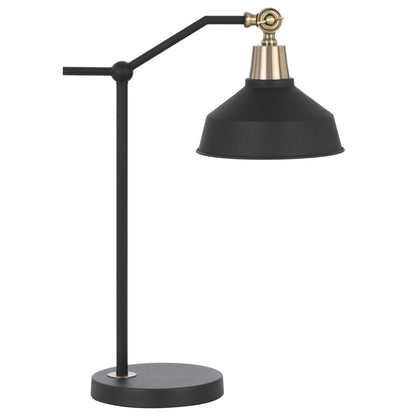 TFS 20 TABLE LAMP 25wE27max L380 W180 H520 INLINE SWTCH BLACK MATT/ANT BRASS