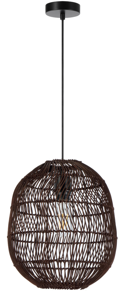 TFS 30 PENDANT 25wE27max D300 H320 cab1.5m BROWN RATTAN