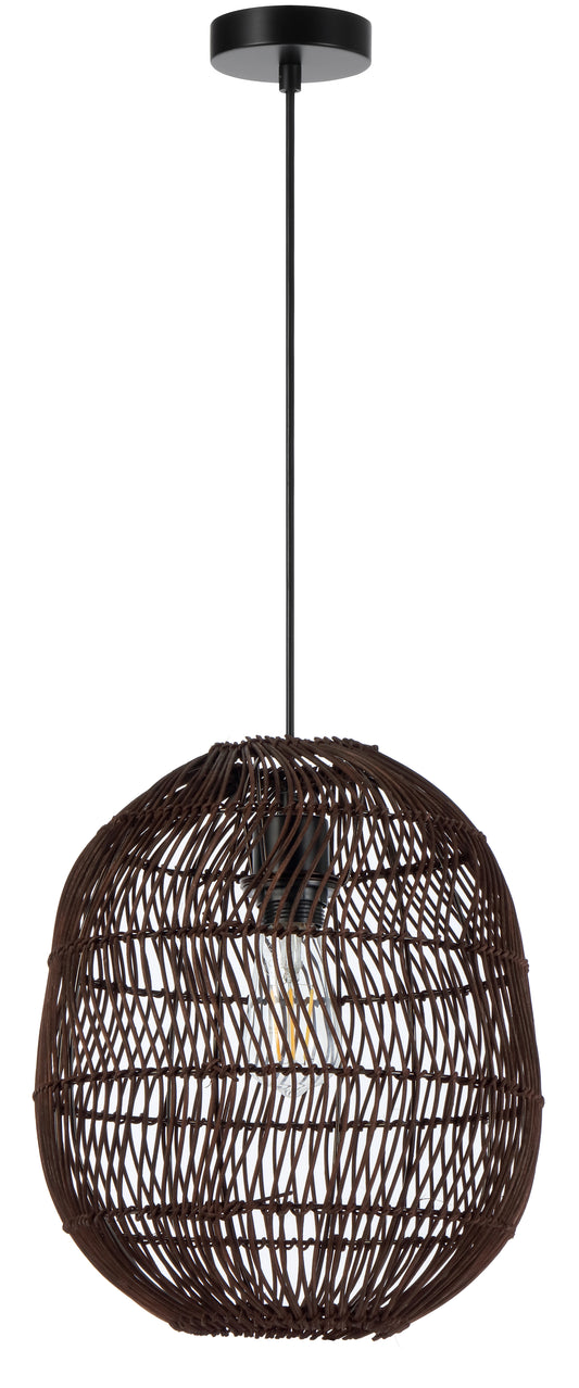 TFS 30 PENDANT 25wE27max D300 H320 cab1.5m BROWN RATTAN