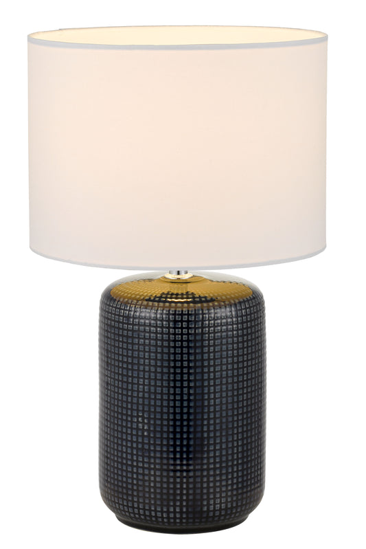 TFS CERAMIC TABLE LAMP 25wE27max H:390 D:240 BLUE/WHITE