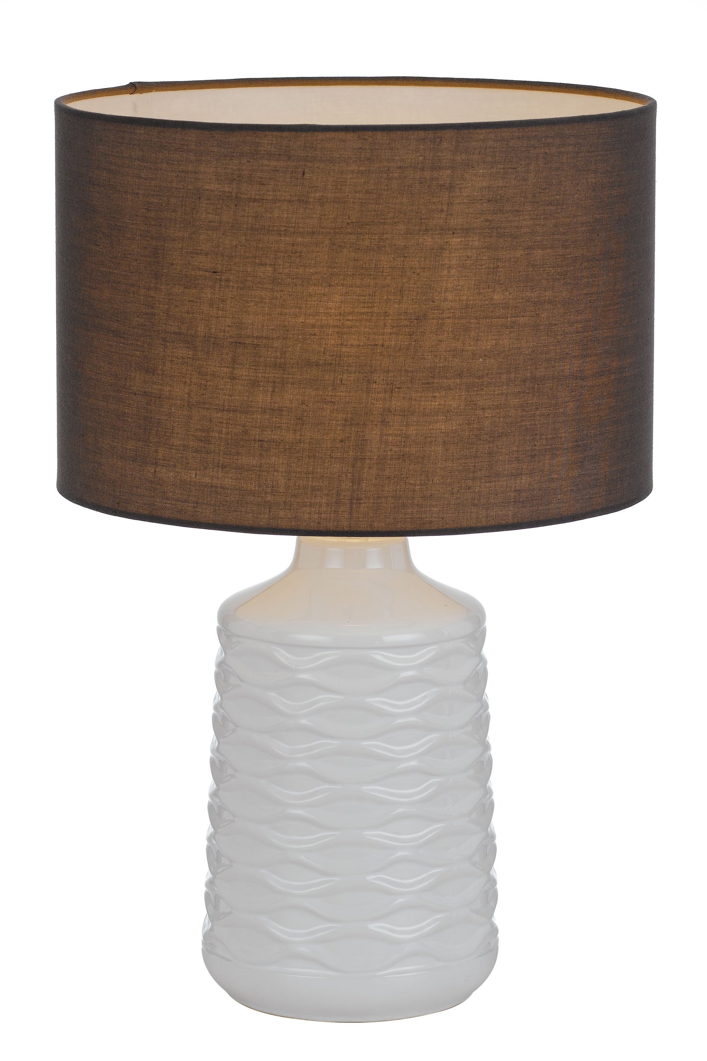 TFS CERAMIC TABLE LAMP 25wE27max H:425 D:280 WHITE/GREY