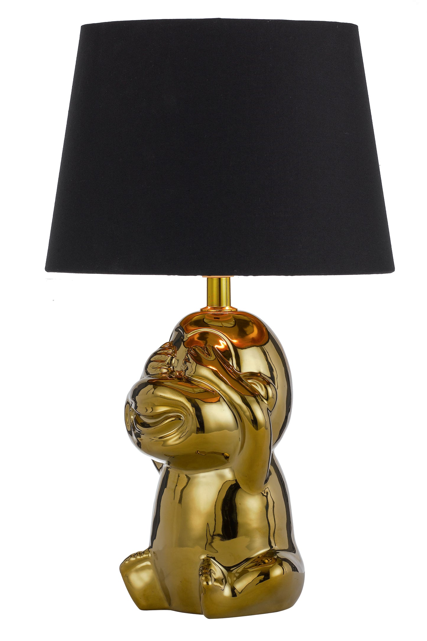 TFS CERAMIC TABLE LAMP 25wE27max H:380 D:215 GOLD/BLACK