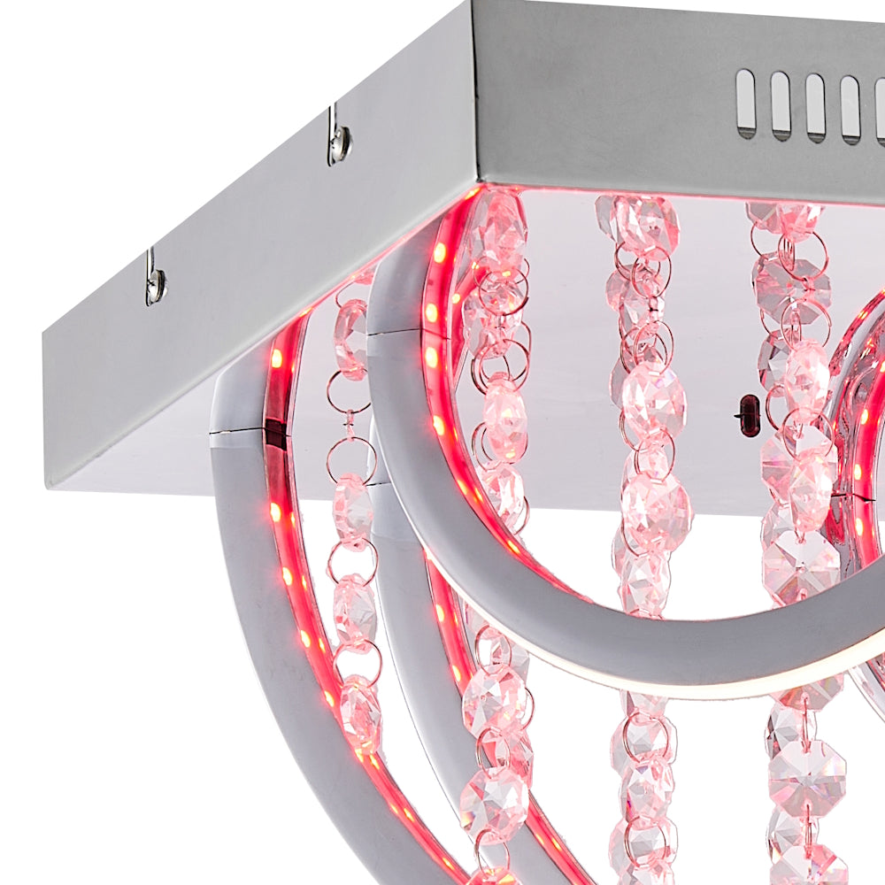 TFS CTC 16wLED 4000K L350 W350 H220 DIM+RGB BY RMTE 720LM CHROME/CRYSTAL