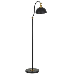 TFS FLOOR LAMP 25wE27max L375 W280 H:1550 SHADE D:250 H:215 BLACK SATIN/ BRASS
