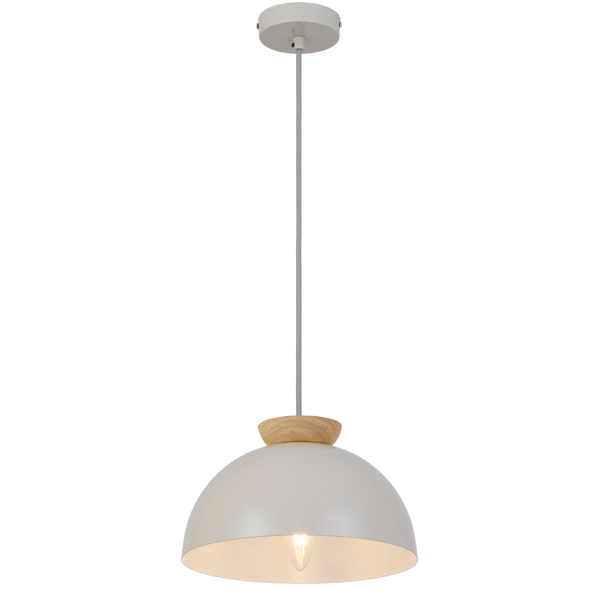 TFS 25 PENDANT 25wE14max D:250 H:150 grey cab.1.3m GLOSSY TAUPE/ OAK