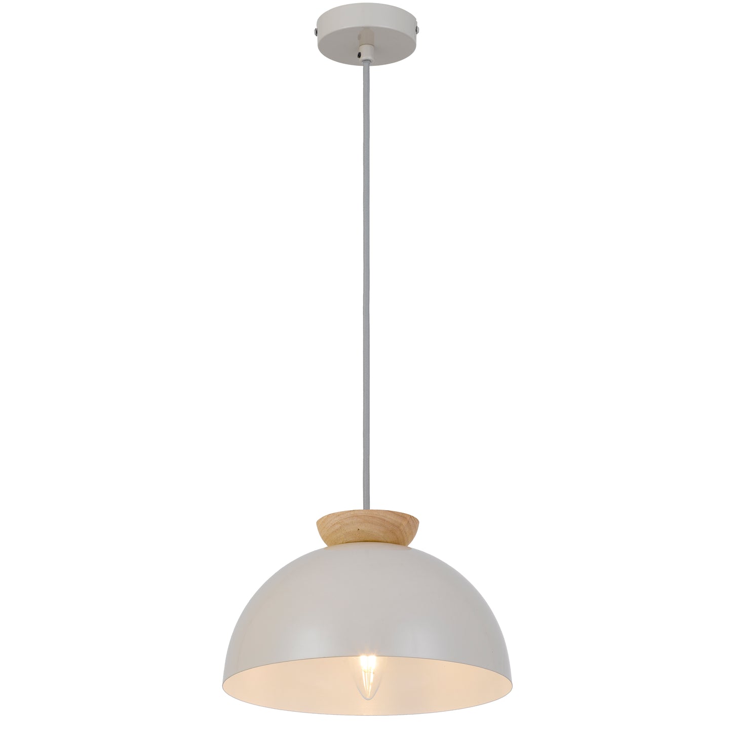 TFS 25 PENDANT 25wE14max D:250 H:150 grey cab.1.3m GLOSSY TAUPE/ OAK