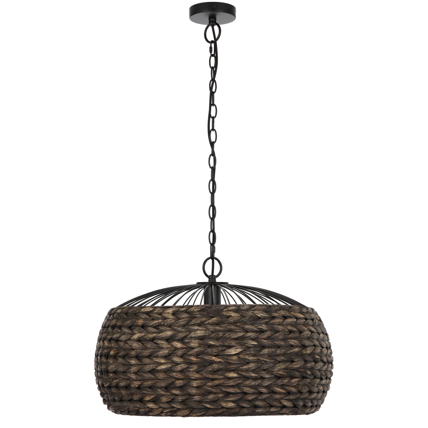 TFS 60 PENDANT 25wE27max D600 H300 chain 2m BLACK (natural fiber)