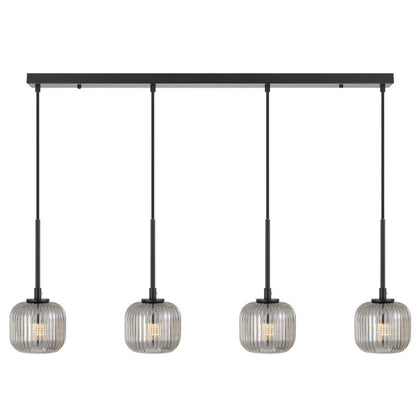 TFS 4 PENDANT 4*3wG9 NON-DIM L900D110cab2.0 BLACK / SMOKE / 3000K