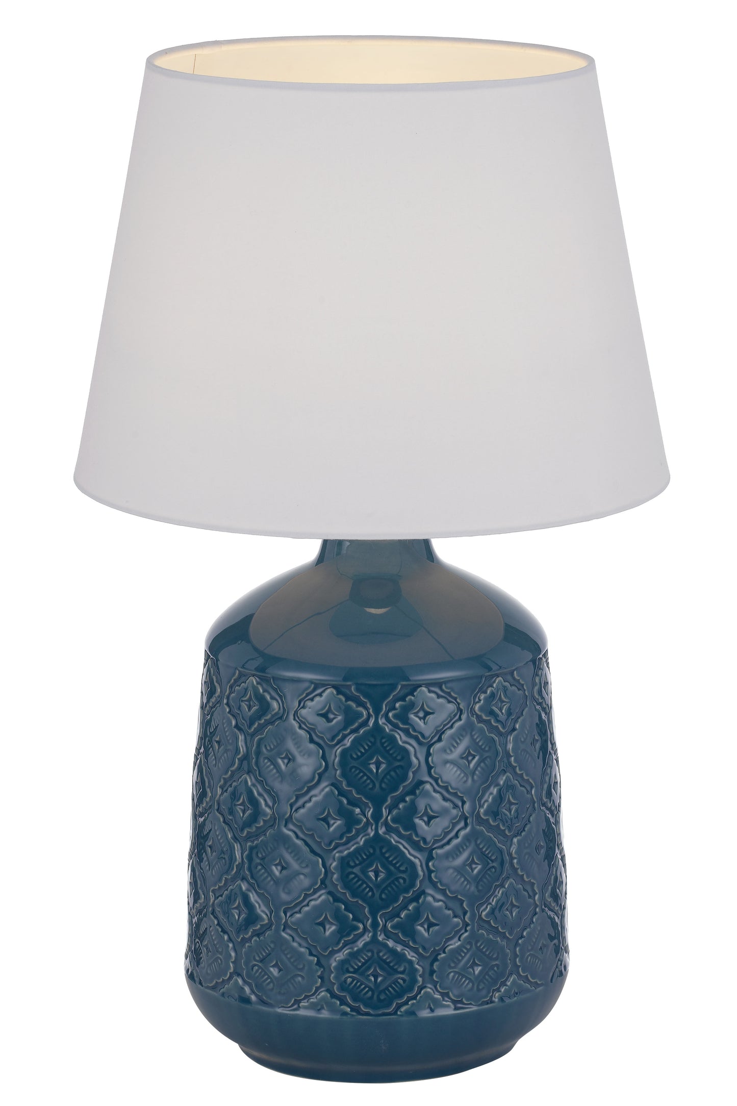 TFS CERAMIC TABLE LAMP 25wE27max H:535 D:300 BLUE/WHITE