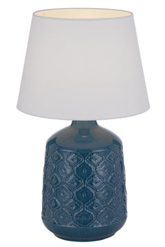 TFS CERAMIC TABLE LAMP 25wE27max H:535 D:300 BLUE/WHITE