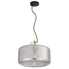 TFS LARGE PENDANT 25wE27max D:400 H:200 cab:2m BRASS MATT/SMOKE