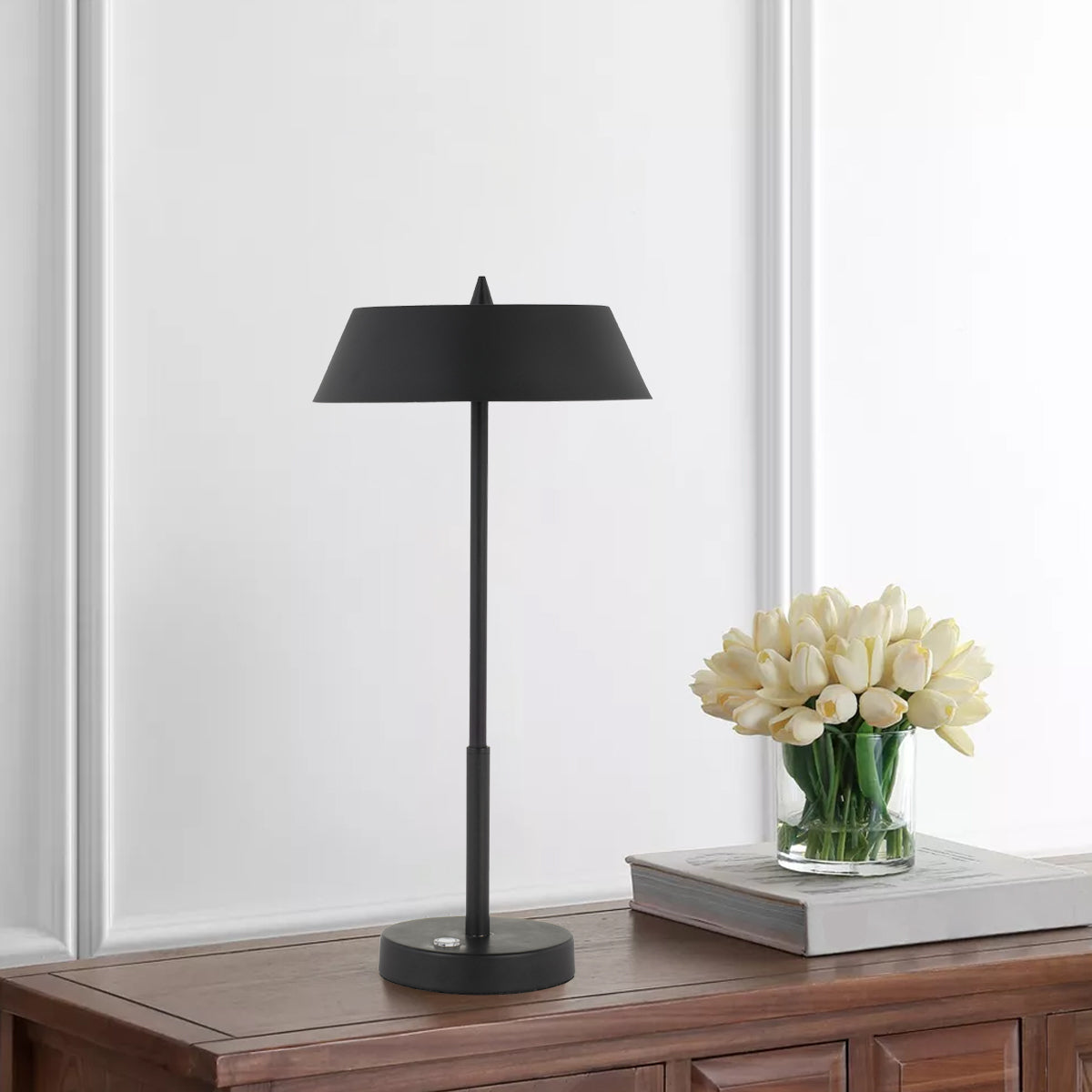 TFS TABLE LAMP 7w LED 3 WAY TOUCH SWITCH H:425 D:220 BLACK/GOLD 3000K 580Lm