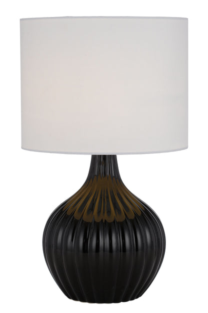 TFS CERAMIC TABLE LAMP 25wE27max H:440 D:260 BLACK / WHITE