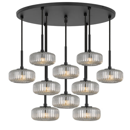 TFS 10 PENDANT 10*3wG9 NON-DIM D450 cab3.0 BLACK / SMOKE / 3000K