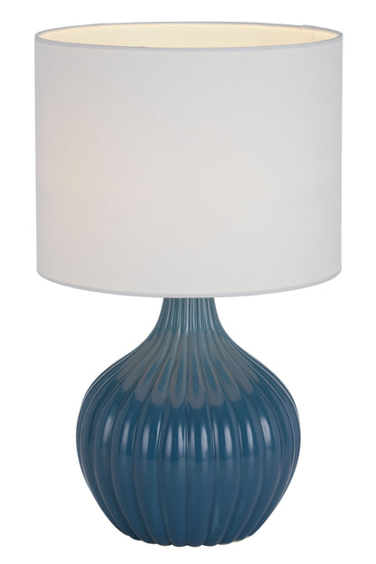 TFS CERAMIC TABLE LAMP 25wE27max H:440 D:260 BLUE / WHITE