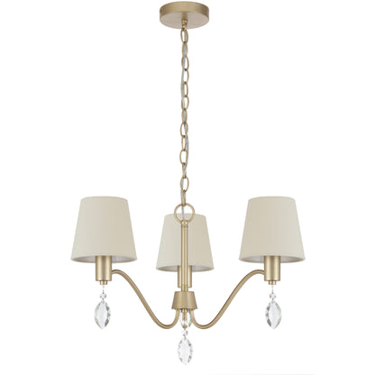 TFS 3 LT PENDANT 3x25wE14max D545 H355 2M CHAIN ANT SILVER/CREAM/CRYSTAL