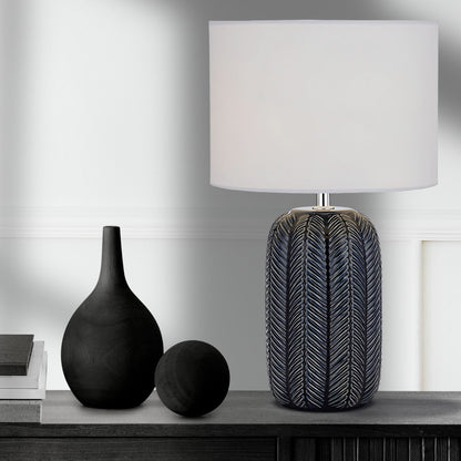 TFS CERAMIC TABLE LAMP 25wE27max H:490 D:300 BLUE/WHITE
