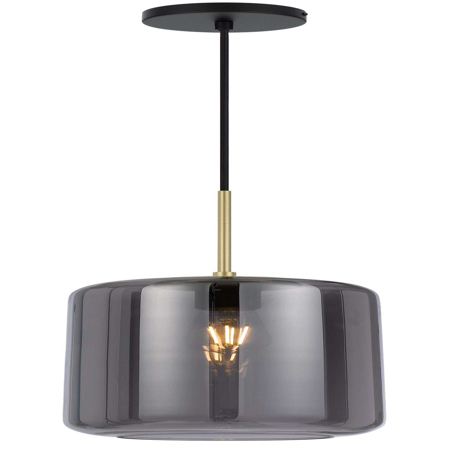 TFS MEDIUM PENDANT 25wE27max D:210 H:340 cab:2m BRASS MATT/SMOKE