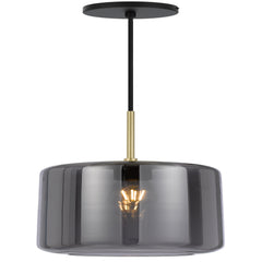 TFS MEDIUM PENDANT 25wE27max D:210 H:340 cab:2m BRASS MATT/SMOKE