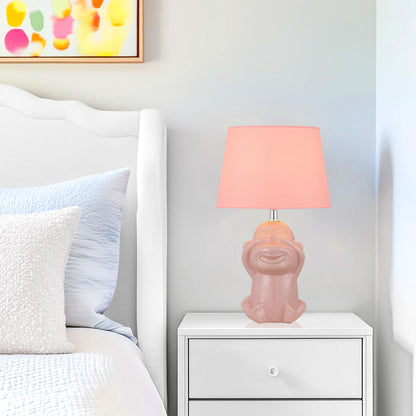 TFS CERAMIC TABLE LAMP 25wE27max H:380 D:215 PINK/PINK
