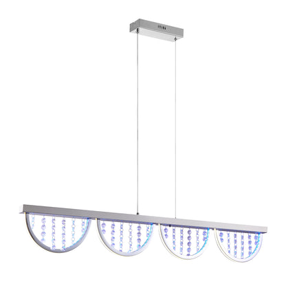 TFS PENDANT 24wLED 4000K cab2m DIM+RGB BY RMTE H170 L120 W80 2700LM CHROME/CRYSTAL