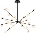 TFS 24 LT PENDANT 24x3wLED W1370 H495 TRIAC-DIM ROD 2*600 +1*300 BLACK / OPAL MATT