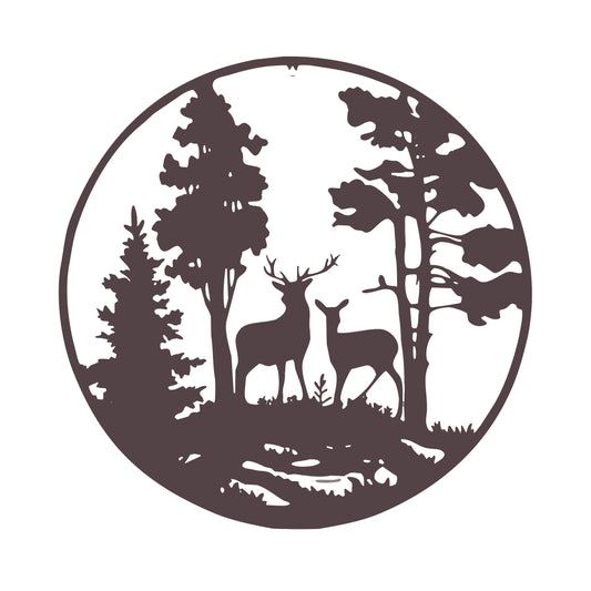 Rusty Reindeer Metal Wall Décor