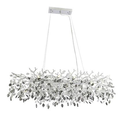TFS 10 LT RECTA PENDANT 10x 3wG9max L1000 W420 H460 cab 2M CHROME / CLEAR + SMOKE CRYSTAL
