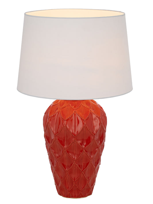 TFS CERAMIC TABLE LAMP 25wE27max D:400 H:640 RED / WHITE