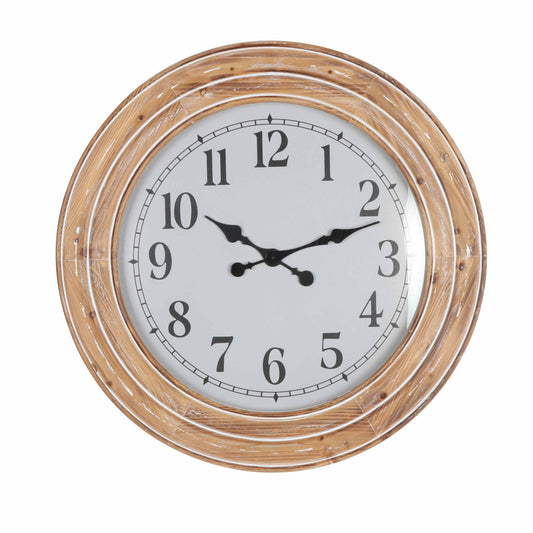 Wooden Wall Clock with Glass face