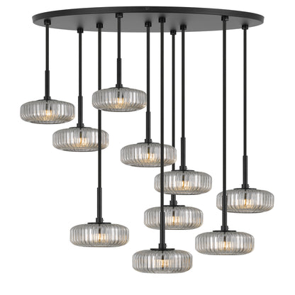 TFS 10 PENDANT 10*3wG9 NON-DIM D450 cab3.0 BLACK / SMOKE / 3000K