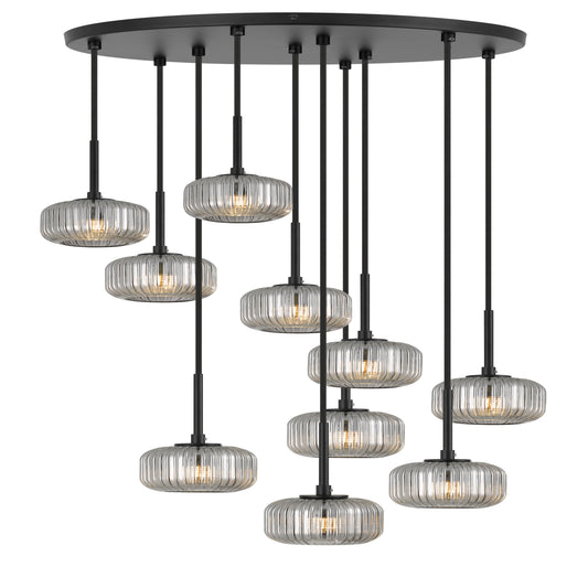 TFS 10 PENDANT 10*3wG9 NON-DIM D450 cab3.0 BLACK / SMOKE / 3000K