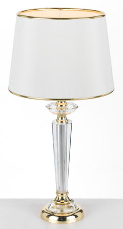 TFS TABLE LAMP 40wE27max. D:280 H:550 GOLD / CRYSTAL / WHITE