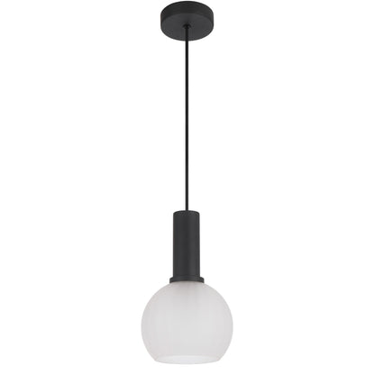 TFS 15CM PENDANT 25wE27max D150 H235 cab 2m BLACK / FROST GLASS