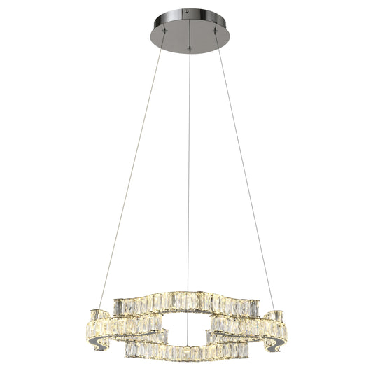 TFS 1 TIER PENDANT 36wLED DIM W/RMOTE 3600LM 2.5m cab 3300K-4200K-6500KCHROME