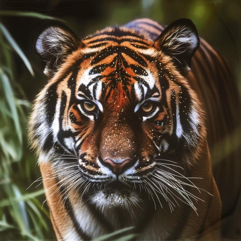 Acrylic Tiger Canvas Wall Art