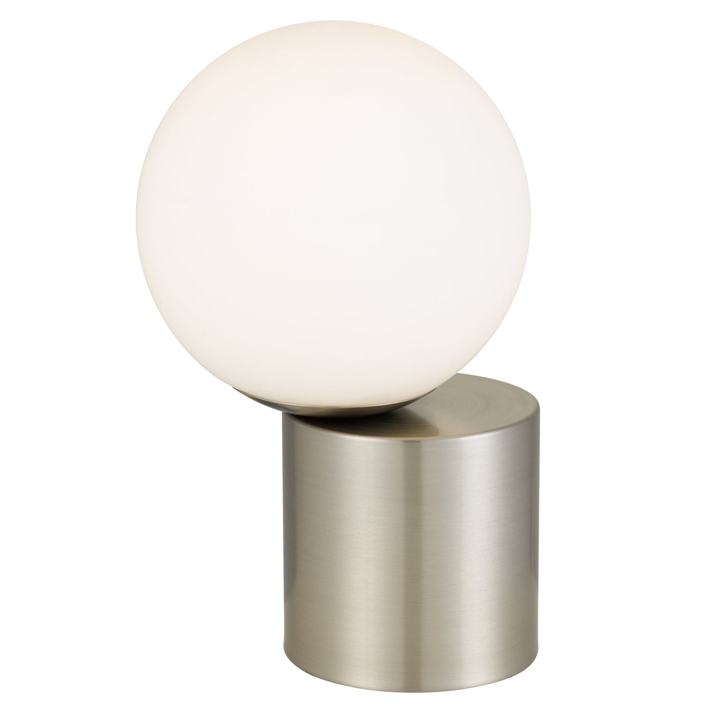 TFS TOUCH TABLE LAMP 5wE14 3000K D150 H250 NON-DIM NICKEL/OPAL MATT