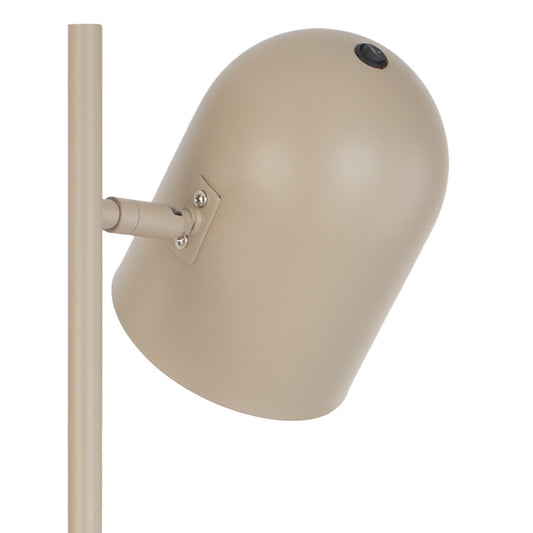 TFS TABLE LAMP 25wE14max L260 W150 H430 switch on head TAUPE SATIN RAL1019