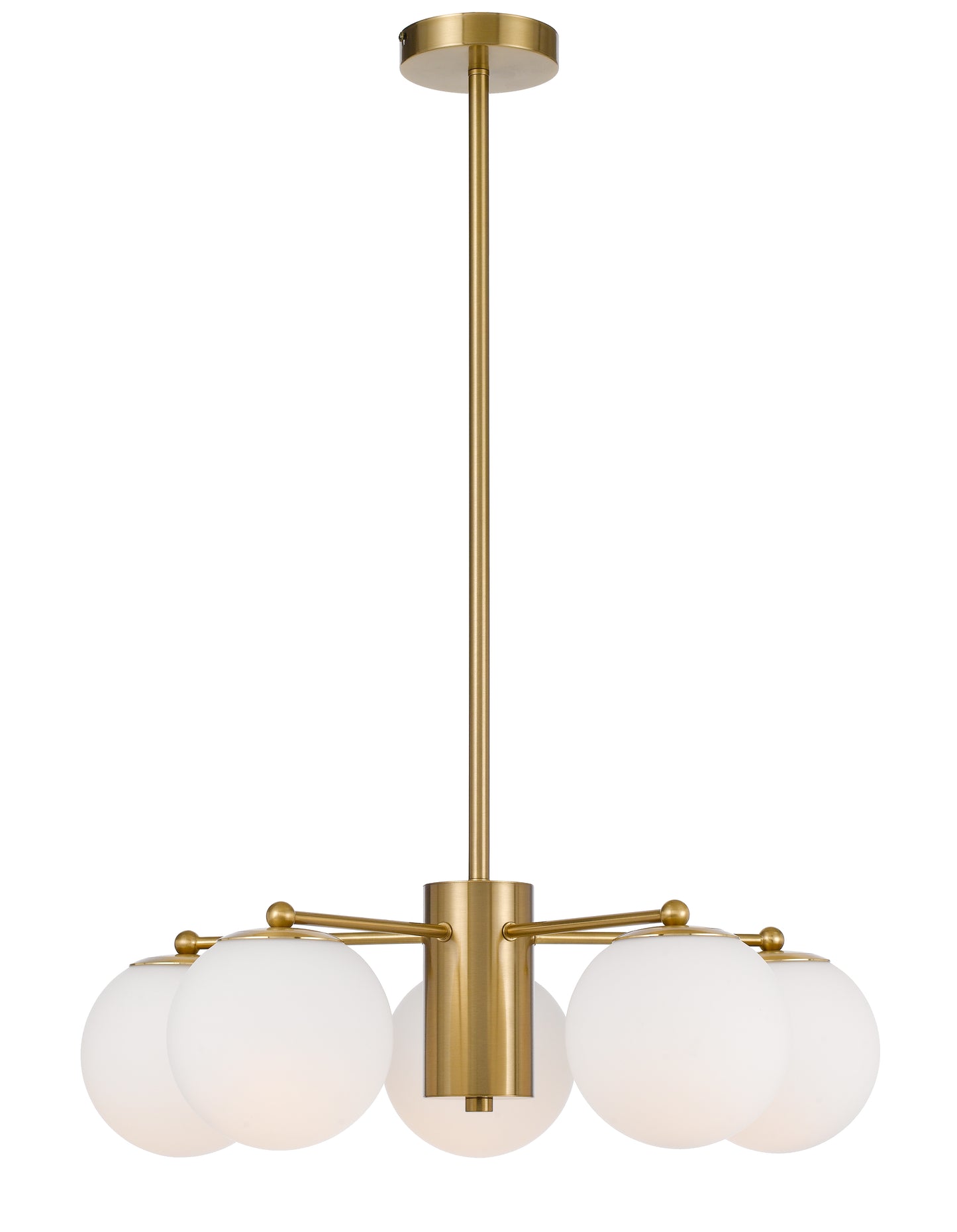 TFS 5LT PENDANT 5x25wE27 D:600 H:185 ANTI GOLD & OPAL MATT ROD:2*600+1*300