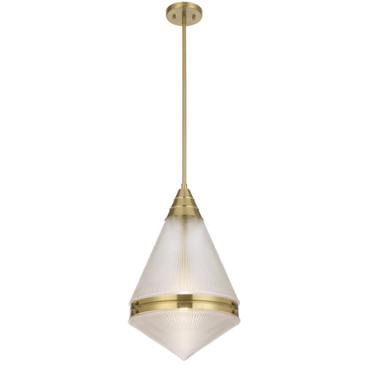 TFS 1LT PENDANT 25wE27max D:350 H:560 ROD 1.5m ANT GOLD/ CLEAR